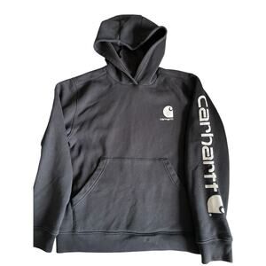 Carhartt Graphic Hooded Long-Sleeve Hoodie Boys Caviar Black XL (18-20)